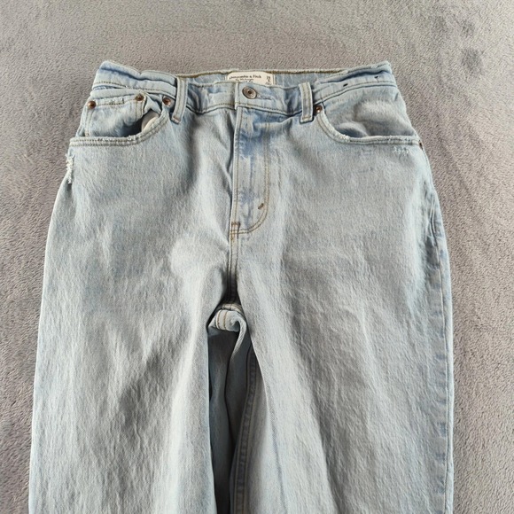 Abercrombie Jeans Womens 29 Light Wash 90s Straight High Rise Curve Love Y2K - Picture 2 of 10